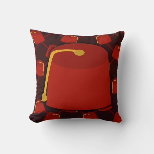 Big Fez Little Fez Throw Pillow