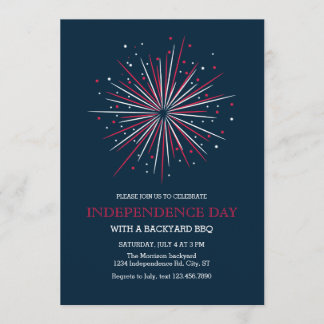 Big Fireworks 4th of July Invitation