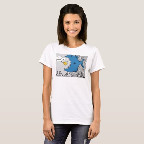 Big Fish About to Eat a Smaller Fish T_Shirt