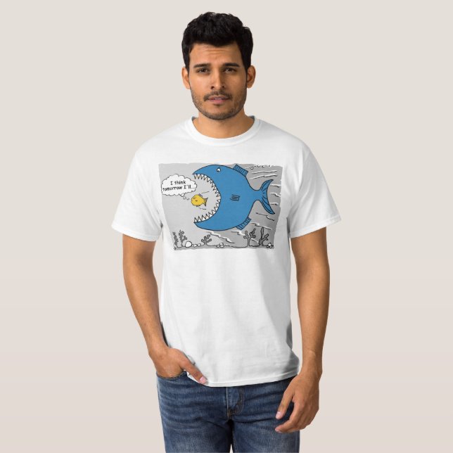 Big Fish About to Eat a Smaller Fish Tank Top (Front Full)