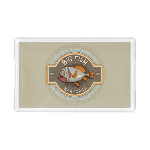 Big Fish Bar And Grill Poster Acrylic Tray