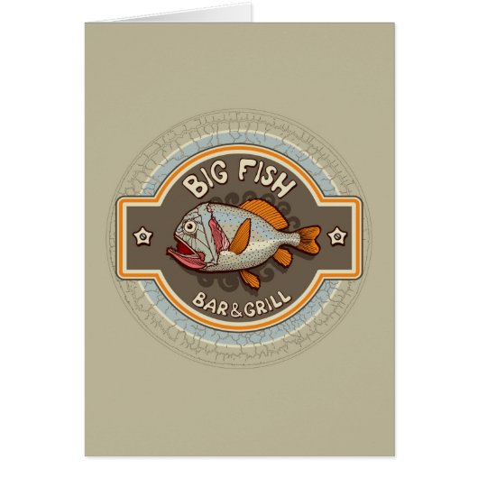 Big Fish Bar And Grill Poster Cards (Front)