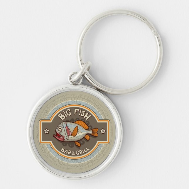 Big Fish Bar And Grill Poster Keychain (Front)