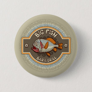 Big Fish Bar And Grill Poster Pinback Button
