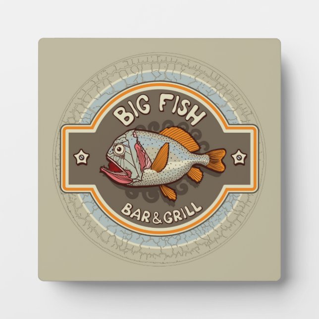 Big Fish Bar And Grill Poster Plaque (Front)
