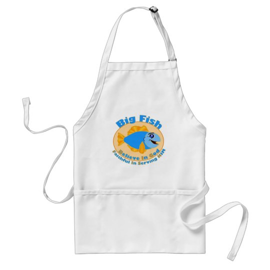 Big Fish Believe in God Adult Apron