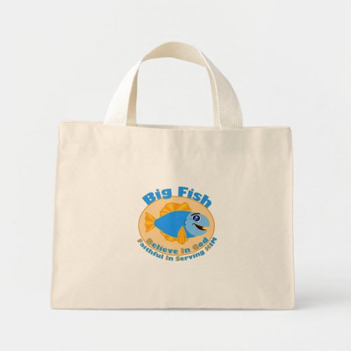 Big Fish Believe in God Mini Tote Bag