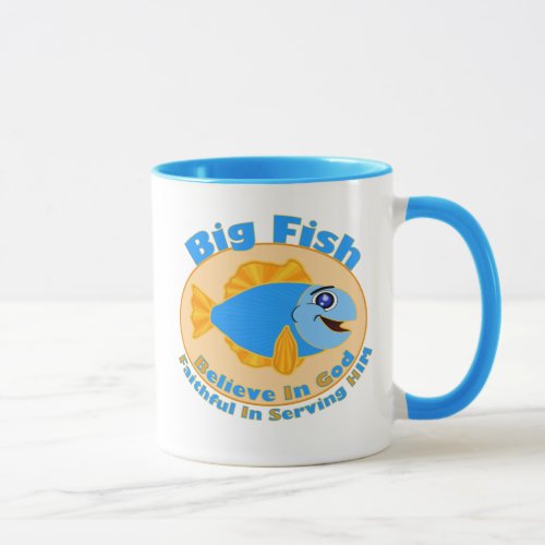 Big Fish Believe in God Mug