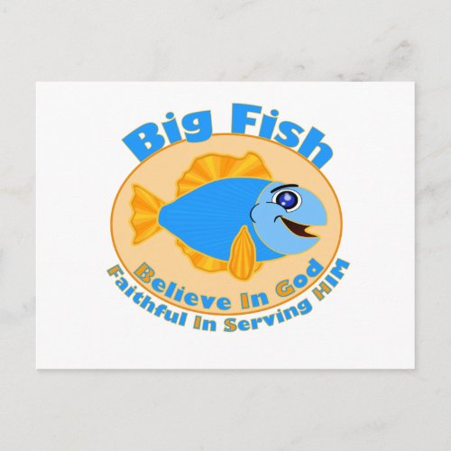 Big Fish Believe in God Postcard