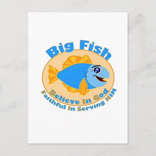 Big Fish Believe in God Postcard