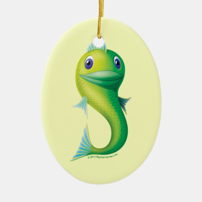 Big Fish Ceramic Ornament (Front)