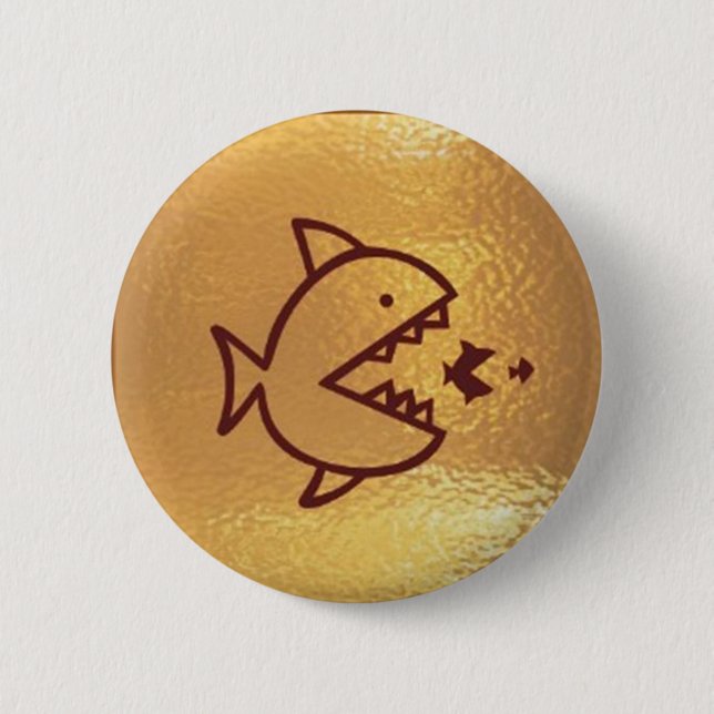 BIG fish eat  SMALL FISH Button (Front)