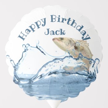 Big Fish In Water For Birthday Balloon by dryfhout at Zazzle