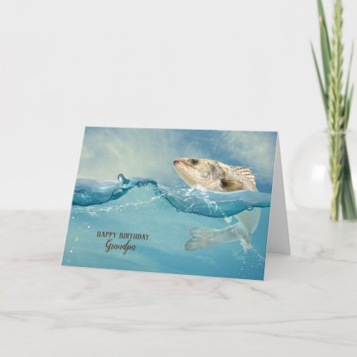 big fish in water for grandpas birthday card