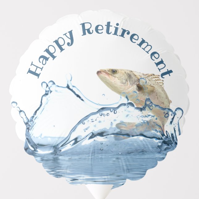 Big Fish In Water Retirement Balloon (Front)