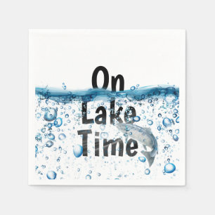 big fish in water with bubbles napkins