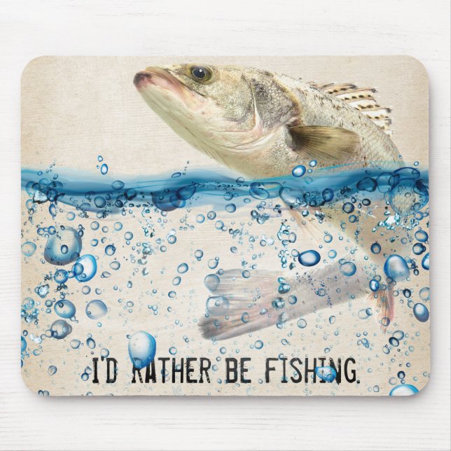 big fish in water with quote mouse pad (Front)