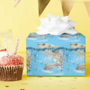 big fish in water wrapping paper