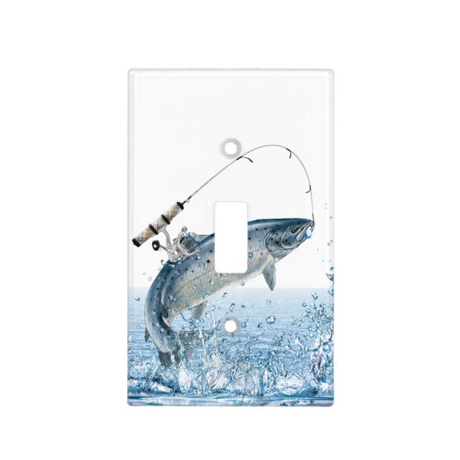 Big Fish Jumping Out of the Water Light Switch Cover (Front)