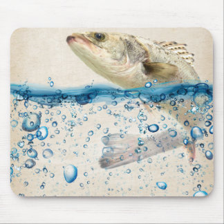 big fish jumping out of water mouse pad