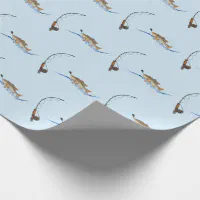 big fish on hook wrapping paper