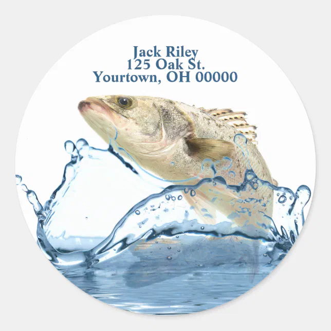 Big fish out of water classic round sticker | Zazzle