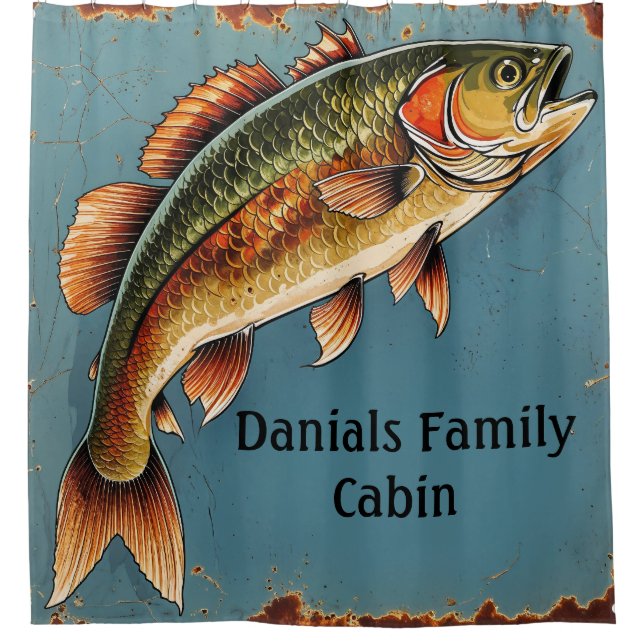 Big Fish Personalized Shower Curtain (Front)