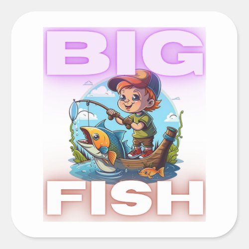 Big Fish Square Sticker