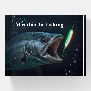 Big Fish with Neon Lure and Quote Paperweight