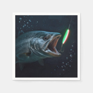 Big Fish with Neon Lure Napkins