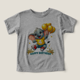 Big Five Celebration: Elephant with Balloons Toddler T-shirt