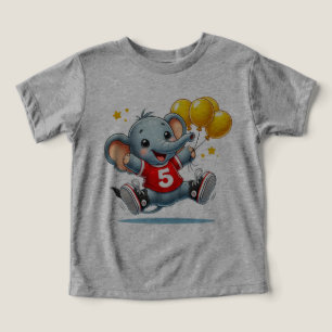 "Big Five Celebration: Elephant with Balloons Toddler T-shirt