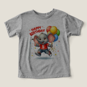 Big Five Celebration: Elephant with Balloons Toddler T-shirt
