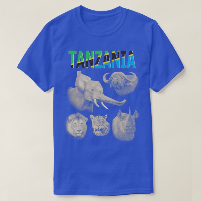 Big Five Tanzania Safari T-Shirt (Design Front)