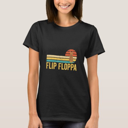 Big Floppa Caracal Cat Meme Retro Flip Floppa  T_Shirt