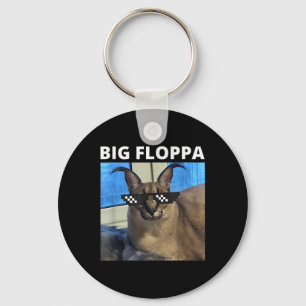 Big Floppa Meme Cat  Keychain