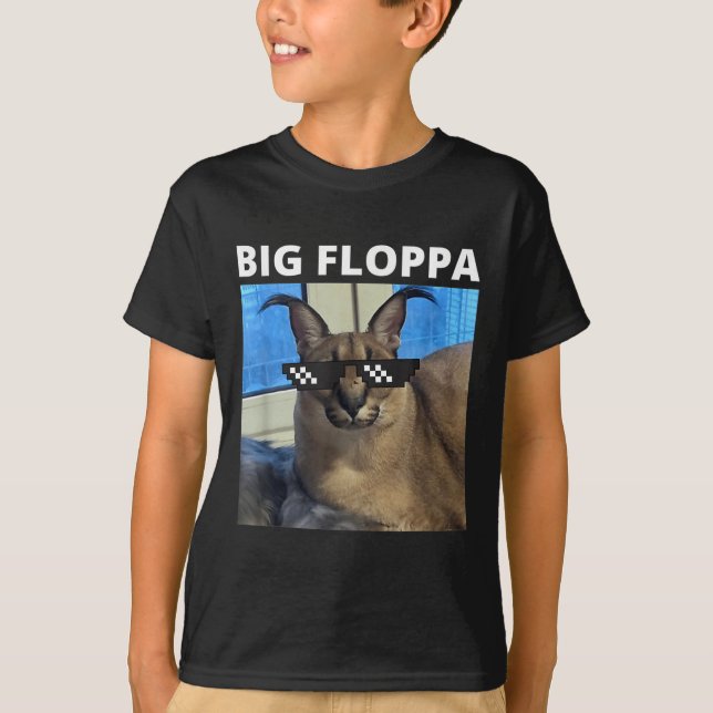 Big Floppa Meme Cat  T-Shirt (Front)