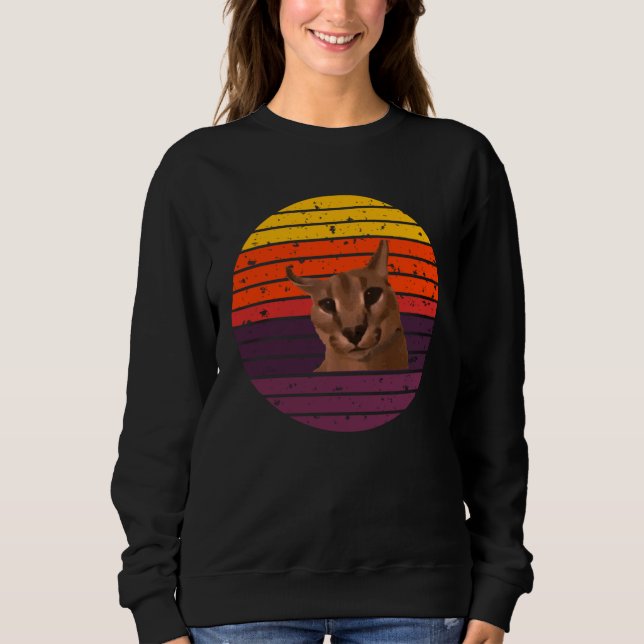 Big Floppa Meme Cute AKA Gregory  ears  1 Sweatshirt (Front)