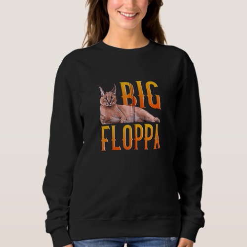 Big Floppa Meme Cute Caracal Cat Zip Sweatshirt