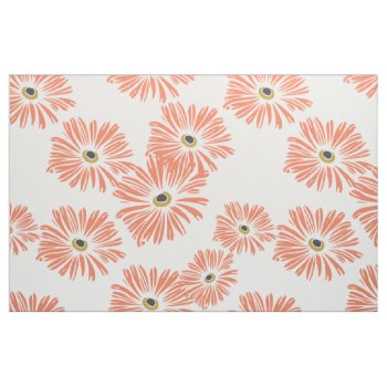 Big Floral Fabric Poppy Red by PinkHippoPrints at Zazzle