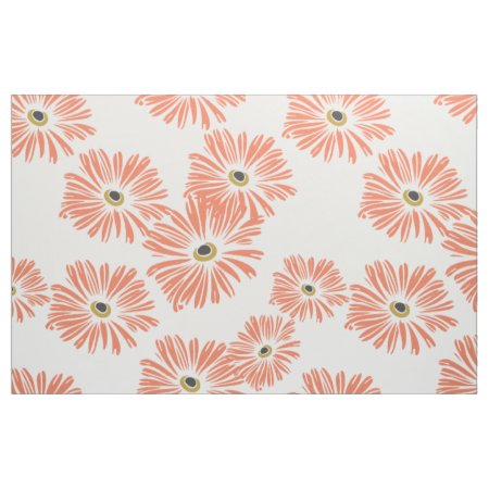 Big Floral Fabric Poppy Red
