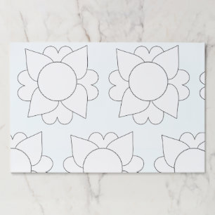 Big Flower Kids Coloring Sheets  Paper Pad