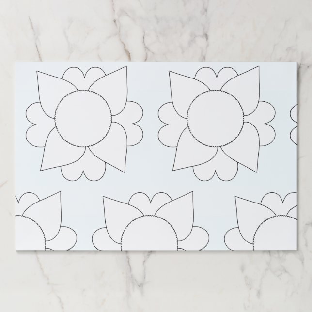 Big Flower Kids Coloring Sheets  Paper Pad (Front)