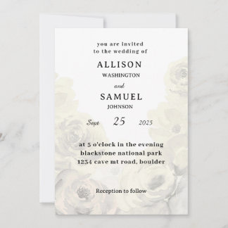 Big Flower wedding invitation 2025