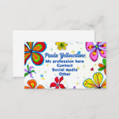 Big Flowers Art Custom Business Card (Front/Back)
