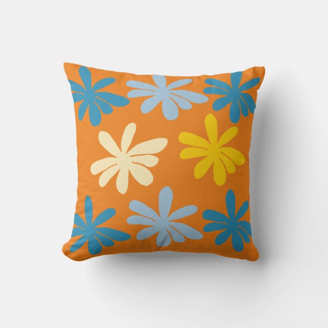 Big Flowers   Throw Pillow (Front)