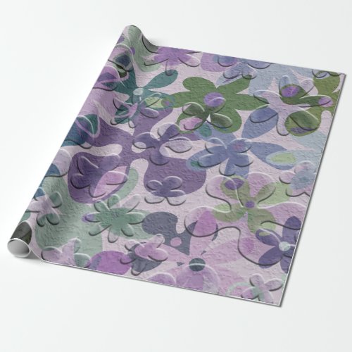 Big flowers wrapping paper