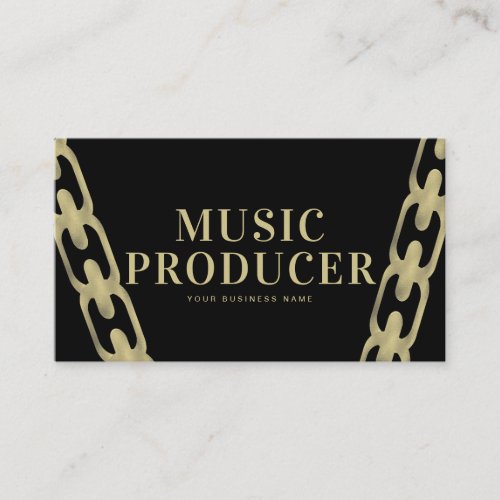 Big Foil Chain Music Industry Producer DJ  Business Card