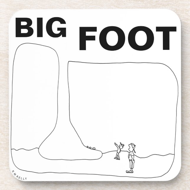BIG FOOT -  BEVERAGE COASTER (Front)