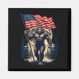 Big foot bigfoot sasquatch american flag patriotic magnet